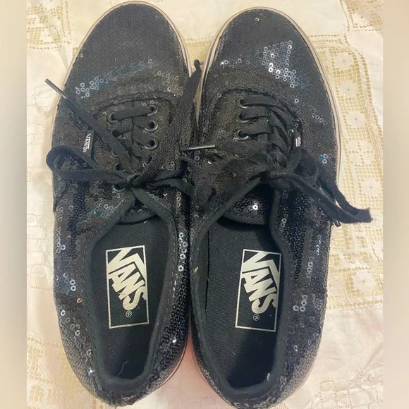 Black sequin vans - Picture 2 of 6
